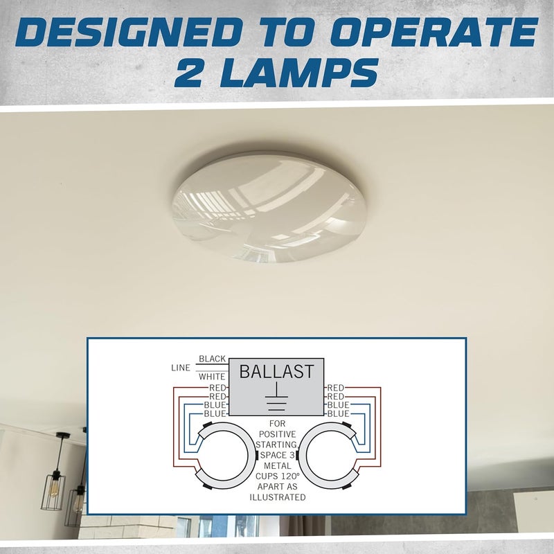 OHLECTRIC Replacement for Keystone KTEB-2C72-1-TP-WS 2 Lamp Circline Electronic Fluorescent Ballast with Normal Light Output, 120V Input with Rapid Start Operation, 0.80 Ballast Factor, UL-Approved - Image 4